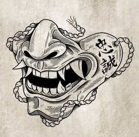 Samurai Mask Tattoo, Guerriero Samurai, Oni Mask Tattoo, Oni Tattoo, Samurai Tattoo Design, Japan Tattoo Design, Mask Tattoo, Sketch Tattoo Design, Asian Tattoos