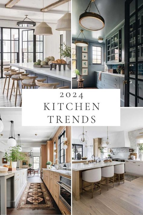 Beautiful kitchen design ideas and trends for 2024, with lighting ideas, 2024 kitchen cabinet trends, colors, backsplash ideas, warm wood cabinets, European style kitchens, designer kitchen ideas, modern farmhouse style & more! Cabinet Trends, Kitchen Cabinet Trends, 2024 Kitchen, Beautiful Kitchen Designs, Timeless Kitchen, Design Salon, Organizing Hacks, Kitchen And Dining Room, Kitchen Design Trends