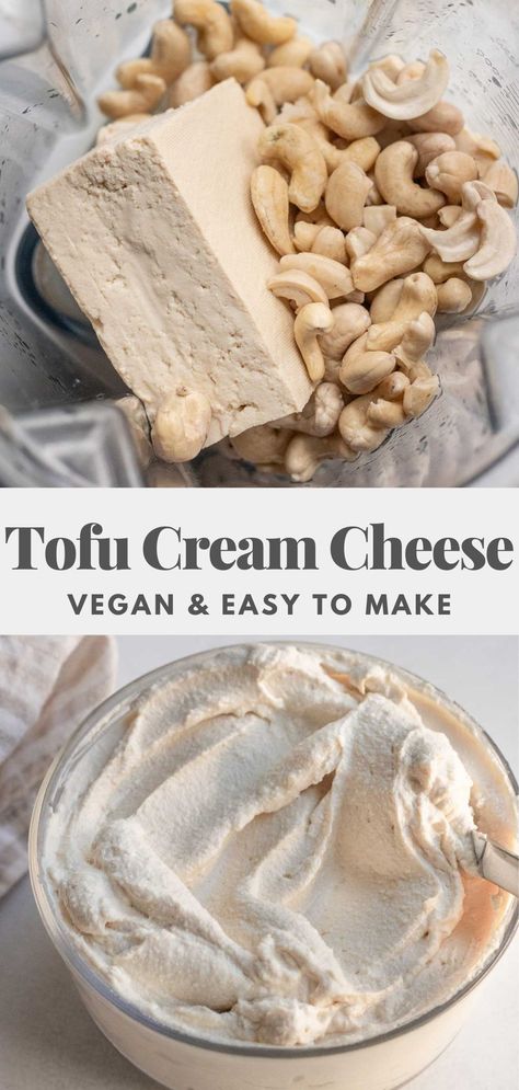 Cream Cheese Flavors, Tofu Cream, Tofu Cream Cheese, Vegan Sauce Recipes, Homemade Tofu, Vegan Spread, Cheese Vegan, Vegan Cheese Recipes, Extra Protein