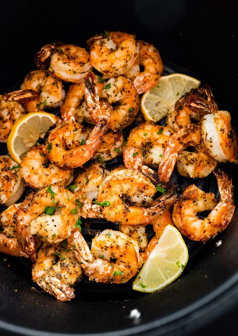 Air Fryer Shrimp Best Easy Banana Bread, Recipes In Air Fryer, Shrimp Air Fryer, Healthy Shrimp Recipes, Banana Bread Recipe Easy Moist, Air Fryer Shrimp, Cajun Shrimp Recipes, Banana Bread Recipe Healthy, Easy Protein