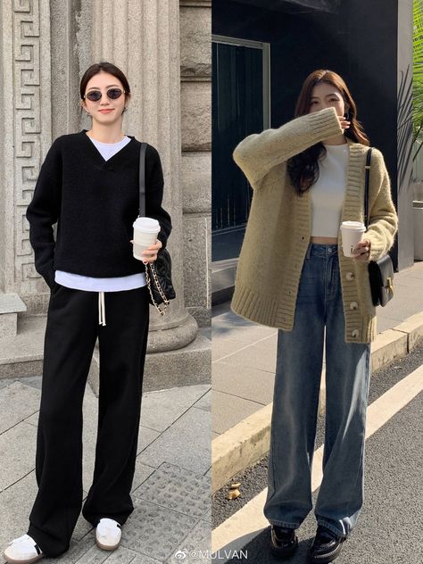 Mulvan Official, Spring Outfits Japan, Official Outfits, Outfits Japan, Europe Travel Outfits, Spring Lookbook, Flowy Style, Ootd Winter, Chic Winter Outfits