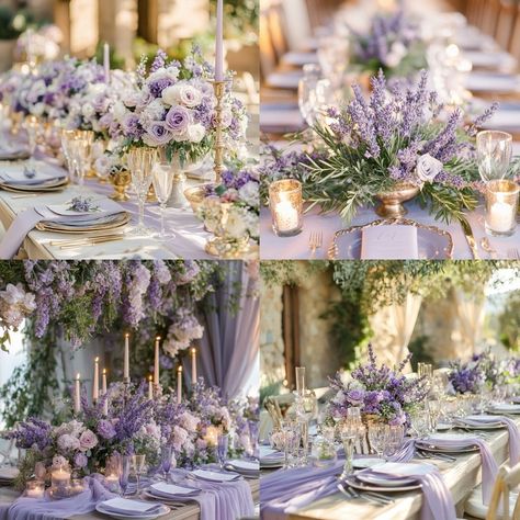 Dreamy Lavender Wedding Ideas: A Guide to Elegant Themes - Yeah Weddings Wedding Rapunzel Theme, Diy Purple Wedding Decorations, Colour Scheme For Wedding, Lavender Garden Party, Rapunzel Aesthetic Wedding, Lavender Sage And Cream Wedding, Pastel Pink And Purple Wedding Theme, Wedding Ideas Lilac, Light Purple Wedding Ideas