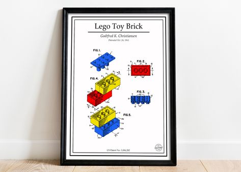 LEGO Art Download, Lego Color Poster, Lego Brick, Kids Room Wall Art, Nursery Decor, LEGO Patent Lego Patent, Lego Toy, Color Poster, Lego Art, Kids Room Wall Art, Kids Room Wall, Poster Colour, Wall Art Nursery, Lego Brick