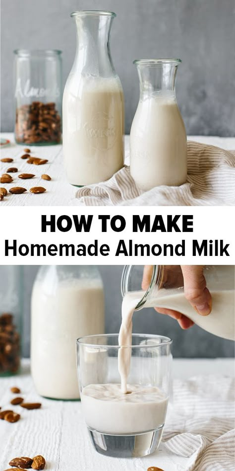 Vegan Celebrities, Almond Milk Recipes Homemade, Flax Milk, Appetizers Healthy, Meals Vegan, Make Almond Milk, Almond Milk Recipes, Dinner Vegan, Desserts Healthy