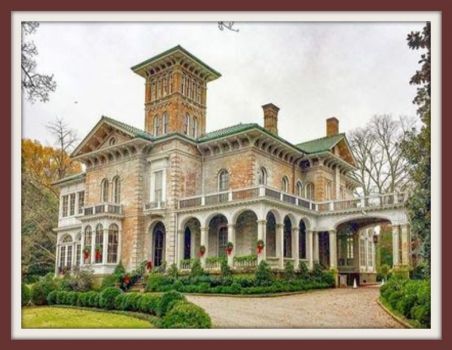 Solve Grand Manison jigsaw puzzle online with 63 pieces Majestic Houses, Second Empire House, Italianate Architecture, Victorian Era Homes, Manor Homes, Victorian Exterior, Mansion Exterior, Vintage Homes, Old Mansions