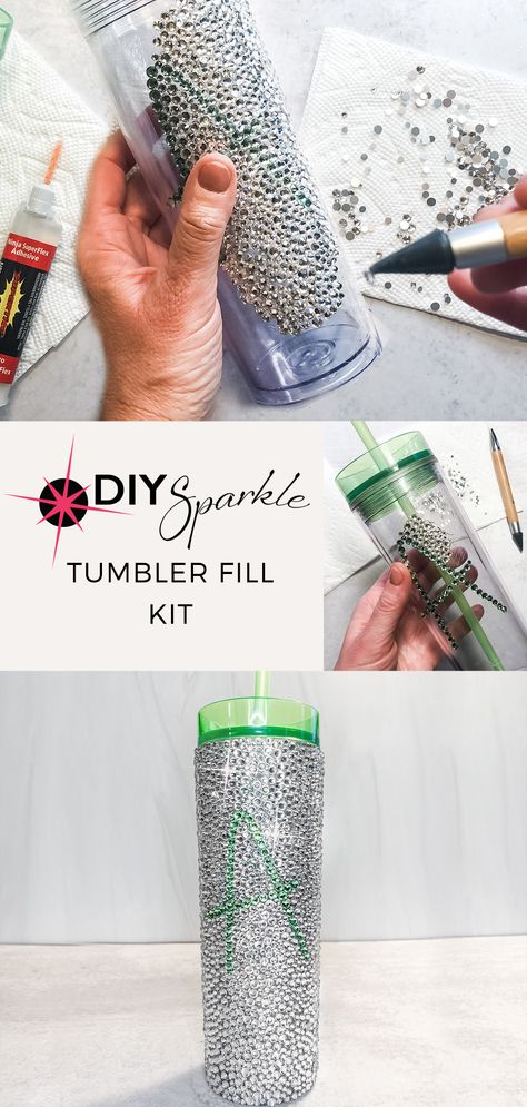 How To Rhinestone A Tumbler, Diy Rhinestone Tumbler, Rhinestone Cups Diy, Bling Tumbler Rhinestones Diy, Rhinestone Tumbler Cups Diy, Sparkly Crafts, Swarovski Crystals Diy, Crystal Tumbler, Tumbler Inspiration