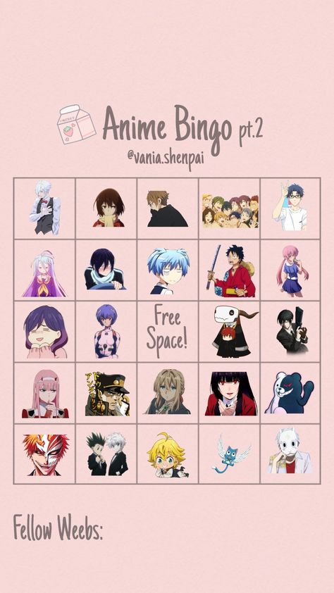 Anime Templates Instagram, Anime Bingo, Anime Club, About Me Template, Bingo Template, Drawing Ideas List, Anime List, Instagram Names, Good Anime To Watch