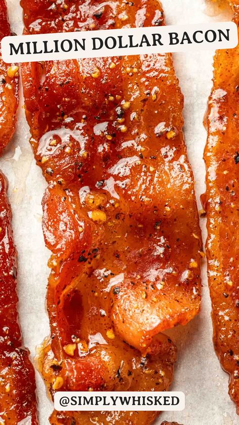 Million Dollar Bacon Million Dollar Bacon Recipe, Million Dollar Bacon, Candied Bacon Recipe, Bacon Seasoning, Oven Baked Bacon, Brown Sugar Bacon, Bacon In The Oven, Bacon Recipe, Cooking Bacon