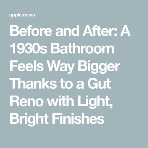 Before and After: A 1930s Bathroom Feels Way Bigger Thanks to a Gut Reno with Light, Bright Finishes Bathroom Ideas 1930s House, 1930’s Bathroom, 1930s Bathroom Ideas, 1930 Bathroom, Pastel Tiles, 1930s Bathroom, Gold Fixtures, Light Bright, Black And White Color