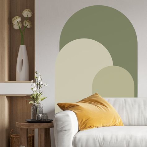 Buy Color Block Wall Decal Arch Wall Sticker Arch Color Decal Online in India - Etsy Color Block Wall Decal, Arch Stencil Patterns, Painted Shapes On Wall Living Room, Wall Arches Paint, Painted Arch Accent Wall Bedroom, Painted Arch Accent Wall Living Room, Accent Wall Boho Bedroom, Color Block Wall Living Room, Wall Arch Paint