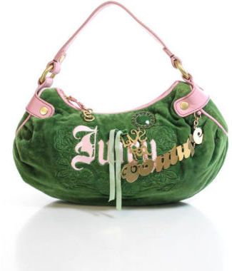 JUICY COUTURE Green Pink Velvet Live For Couture Handbag Green Juicy Couture, Couture Handbags, Juicy Couture Bags, Gorgeous Bags, Pink Velvet, Cute Bags, Juicy Couture, Pink And Green, Fashion Inspo