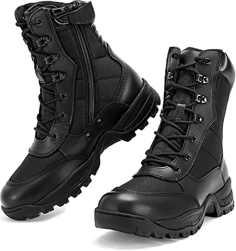 Amazon.com: WIDEWAY Men's 8 Inches Military Tactical Work Boots Side Zipper Lightweight Army Combat Boots Durable Outdoor Work Boots Desert Boots : Clothing, Shoes & Jewelry Army Combat Boots, Jungle Boots, Military Tactical Boots, Short Booties, Army Boots, Just For Men, Military Tactical, Tactical Boots, Military Boots