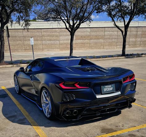 Corvette C8 Aesthetic, Black Corvette C8, Corvette 2023, Zo6 Corvette, Corvette C7 Stingray, Black Corvette, C8 Corvette, Luxury Cars Audi, Luxury Cars Rolls Royce