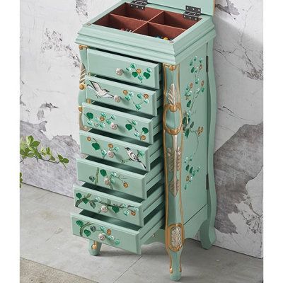 Painted jewelry armoire