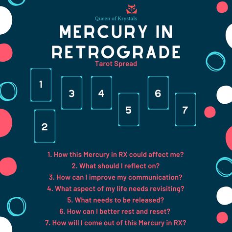 Mercury Retrograde Spell, Mercury Retrograde Tarot Spread, Witch Routine, Oracle Spreads, Mercury In Retrograde, Tarot Reading Spreads, Tarot Interpretation, Witch Board, Tarot Cards For Beginners