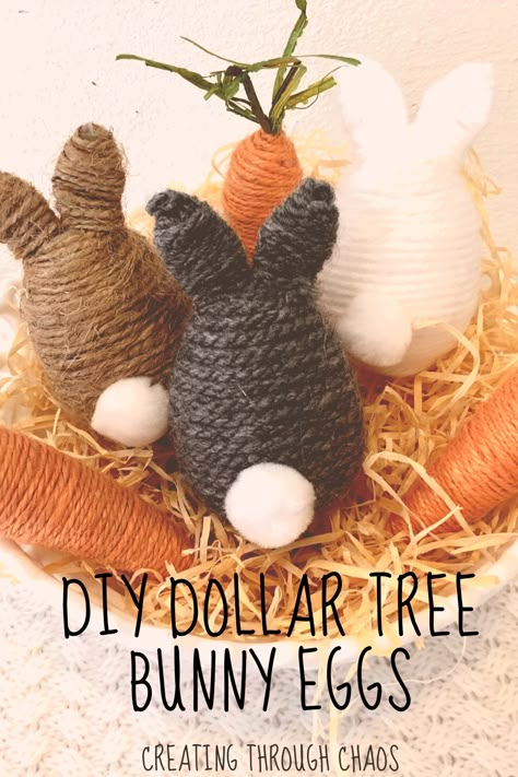 Dollar Tree Bunny, Here Comes Peter Cottontail, Easter Craft Decorations, Hippity Hoppity, Bunny Eggs, Easter Stuff, Spring Easter Crafts, Peter Cottontail, Easter Bunny Crafts