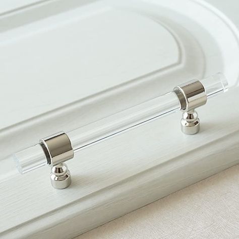 LBFEEL 2.5" 3.25" 3.5" 4.5" Clear Silver Drawer Pulls Lucite Dresser Handle Crystal Cabinet Pulls Knob for Kitchen Furniture Hardware 64 83 89 114mm (3.5" Hole Center to Hole Center) - - Amazon.com Acrylic Drawer Organizer, Drawer Pulls Dresser, Silver Dresser, Dresser Handle, Baby Room Organization, Acrylic Rod, Acrylic Drawers, Acrylic Cabinets, Dresser Drawer Pulls