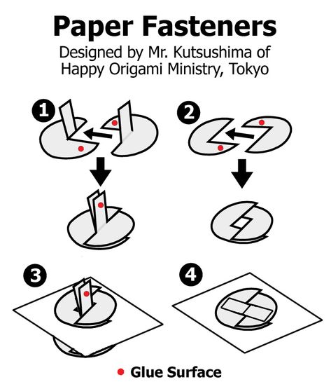 Paper Fasteners - instructions by shadree Paper Fastener Crafts, Paper Mechanics Design, Paper Fastener, Adulting Hacks, Paper Mechanics, Lap Book, Creative Origami, Paper Engineering, Origami Patterns