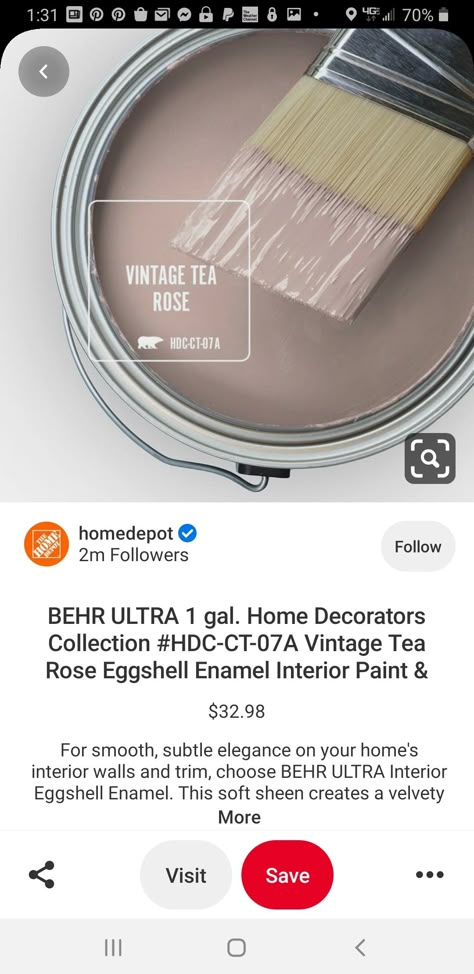 Tea Room Paint Color, Behr Dusty Rose Paint Colors, Country Chic Paint Colors, Tea Room Behr, Behr Smokey Pink, Behr Dusty Rose, Behr Paint Colors Pink, Vintage Tea Rose Paint Behr Bedroom, Dusty Rose Bathroom Ideas