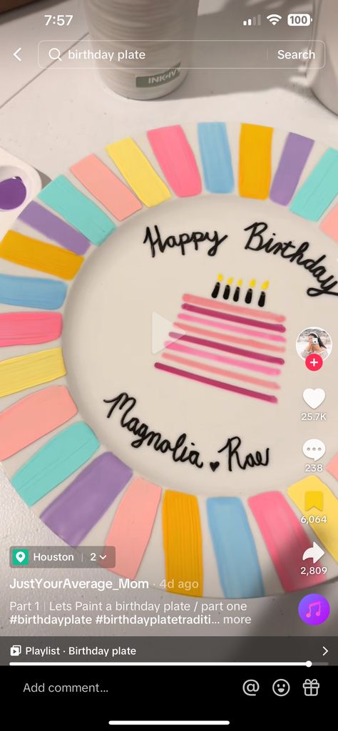 Birthday Plate Ideas Girl, Birthday Plate Ideas, Birthday Plates Diy, Happy Everything Plate, Birthday Plates, Plate Ideas, Birthday Plate, Plates Diy, Happy Everything