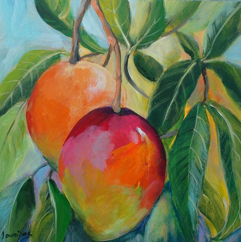 paintings of mangos | Art By The River: Two (more) Mangoes Mango Tree Drawing, Mango Drawings, Mango Painting, Mango Drawing, Mango Tree Painting Art, Mango Tree Illustration, Mango Paintings Acrylic, Mango Tree Illustration Art, Mango Acrylic Painting