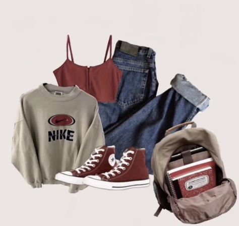 Sophomore Year Aesthetic Outfits, 90s Middle School Outfits, 90s High School Fashion, Popular Girl Outfits High School, School Outfits Highschool Aesthetic, Popular Girl Outfits, Latina School Outfits, Summer Back To School Outfits, School Outfits Highschool Summer