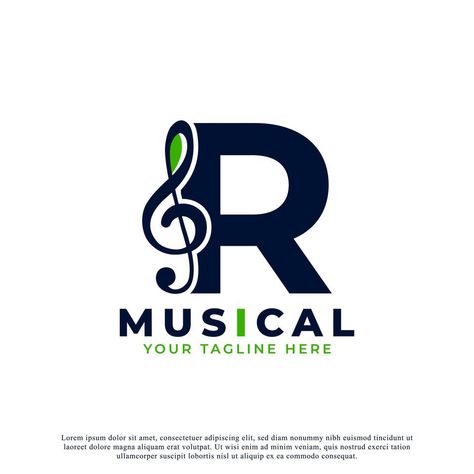 Music Key, The Letter R, Letter R, Design Element, Orchestra, Vector Art, Musical, Logo Design, Clip Art