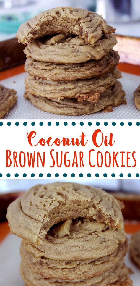 Coconut Oil Cookie Recipes, Coconut Oil Edible Recipes, Coconut Oil Sugar Cookies, Coconut Oil Dessert Recipes, Cookies Made With Coconut Oil, Coconut Oil Baking, Coconut Oil Cookies, Oil Cookies, Baking With Coconut Oil