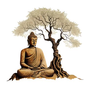 Gautam Buddha 4k Wallpaper, Yaari Quotes, Buddha Under Tree, Lord Buddha Quotes, Buddha Clipart, Buddha Png, Tree Symbolism, Buddha Illustration, Buddha Tree