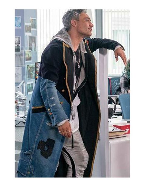 Shawn Levy, Free Guy, Denim Trench Coat, Taika Waititi, Middle Aged Man, Denim Coat, Denim Outfit, Long Coat, Men Fashion