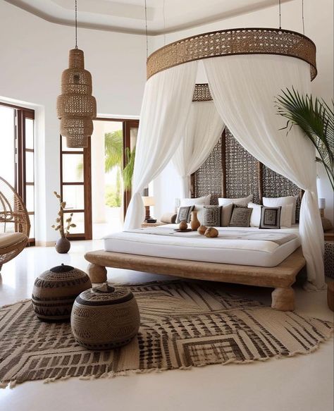 African Interior, African Home Decor, Dream House Decor, Boho Bedroom, Luxurious Bedrooms, Diy Kitchen, Dream Home Design, Luxury Bedding, Home Decor Bedroom