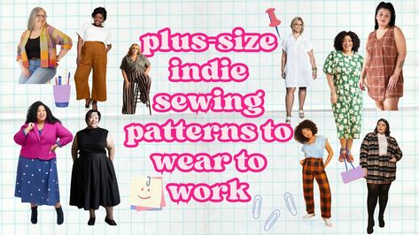 Plus-Size Indie Sewing Patterns to Wear To Work - Needle & The Belle Sewing Projects Clothes Plus Size, Sewing Plus Size Clothes Free Pattern, Sewing For Plus Size Women, Sewing Patterns Free Plus Size, Office Wear Sewing Patterns, Free Sewing Patterns Plus Size, Plus Size Clothing Patterns, Simple Sewing Patterns Plus Size, Free Sewing Patterns For Women Plus Size