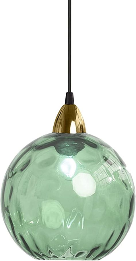 Amazon.com: UMhouse 20cm Glass Globe Pendant Lighting Fixtures for Kitchen Island Sink Green Glass Ball with Brass Finish Pendant Chandelier Ceiling Lamp(Green) : Electronics Green Glass Pendant Lights, Large Green Pendant Light, Green Hanging Light, Green Pendant Lights Over Kitchen Island, Green Glass Pendant Light, Kitchen Island Navy Blue, Lights Above Kitchen Sink, Kitchen Island Sink, Globe Pendant Lighting