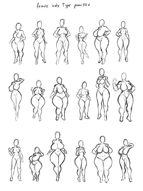 Cute Digital Art, Body Type Drawing, Female Anatomy Reference, Body Drawing Tutorial, Human Anatomy Drawing, Body Sketches, Anatomy Sketches, Body Reference Drawing, Drawing Expressions