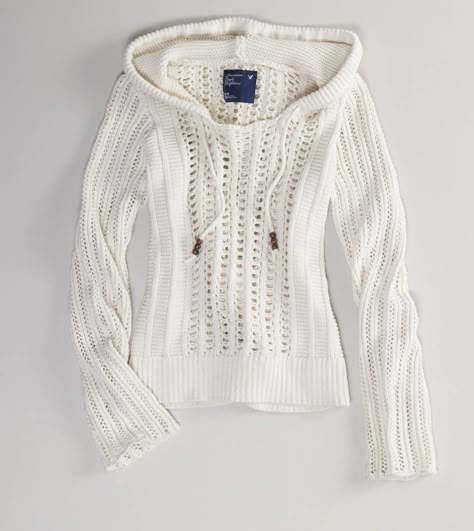 perfect for the beach! AE <3 Revenge Fashion, Stitch Hoodie, Pretty Sweaters, White Sweater, Stitch Fix Style, Winter Clothes, Beach Wear, My Dream Closet, Comfy Outfits