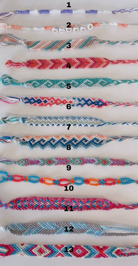 Custom Friendship Bracelets - Etsy Portugal Thread Bracelets Designs, Summer Thread Bracelets, Cute Friendship Bracelets Colors, Friendship Bracelets Thread, Friendship Bracelets Chevron, Summer String Bracelets, Summer Friendship Bracelets Pattern, Friendship Bracelet Colors, Bracelet Ideas String