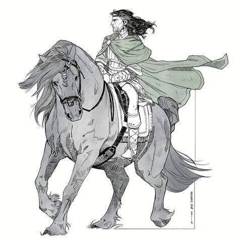 Sam Hogg on Instagram: “Had to do the companion piece of Lan in the same style I'd done Moiraine. Potentially my last #inktober piece for a little while. Am off…” Cowboy Character Design, Horse Sketch, Cowboy Art, Body Reference, Weird Art, Character Creation, Horse Rider, Same Style, Art Reference Photos