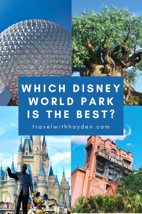 While each park at Disney is unique in its own way, which park is the best at Disney World? Check out this guide all about the best park of Disney World and which one is the best for your next vacation! Disney World Parks Orlando, Disney World Parks And Rides, Disney World Park Bag, All Disney Parks Around The World, Disney Attractions By Park, Disney Savings, Disney World Guide, Disney World For Adults, Nomad Travel