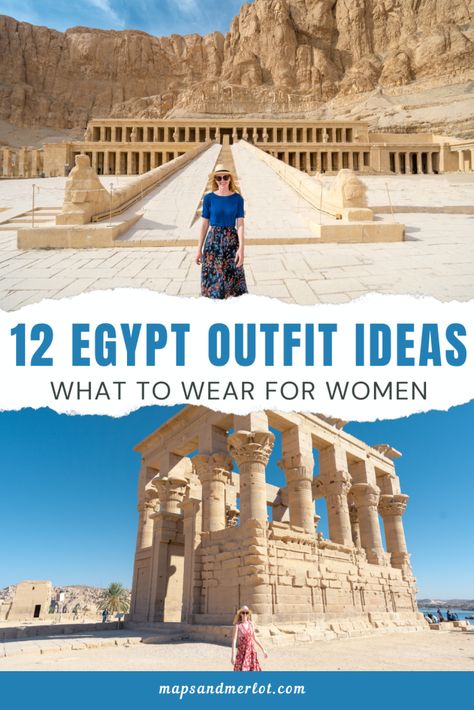 What to wear in Egypt for women Egyptian Vacation Outfit, Egypt Outfit Ideas Women, What To Wear In Cairo Egypt, What To Wear In Africa, What To Wear In Egypt In December, Cairo Outfits Womens, Egypt Style Fashion, Egypt Trip Outfit, Egypt Clothes Women