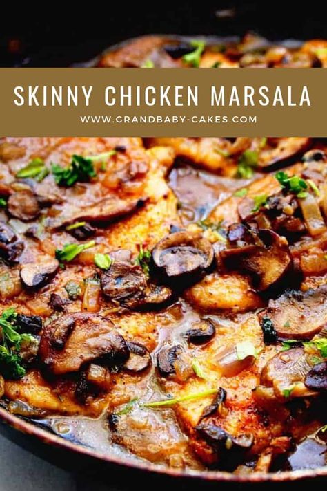 Looking for healthy chicken recipes? Try this Healthy Chicken Marsala.This delicious skinny chicken marsala from is lightened up on fat but not flavor! #chicken #chickenmarsala #italian #recipe #light via @grandbabycakes Healthy Chicken Marsala, Chicken Lombardy, Marsala Chicken Recipes, Marsala Wine, Italian Recipe, Chicken Marsala, Mushroom Chicken, Olive Garden, Recipes Chicken