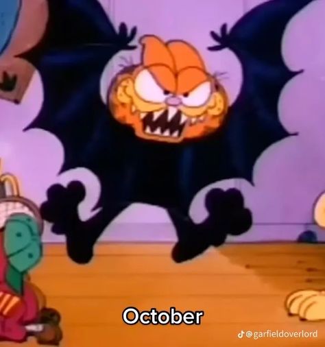 Garfield Halloween Wallpaper, Garfield Desktop Wallpaper, Garfield Widget, Garfield With Headphones, Garfield Profile Pic, Garfield Pfp, Garfield Halloween, Garfield Nermal Pfp, Garfield Birthday