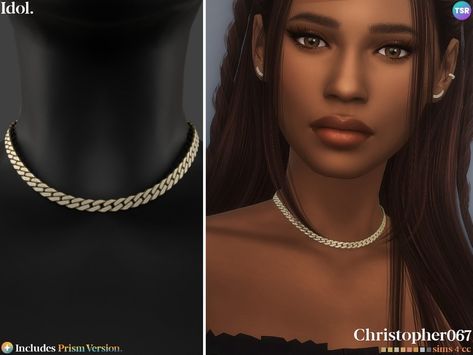 The Sims Resource - Idol Necklace Sims 4 Beaded Bracelets, The Sims Jewelry Cc, Sims 4 Female Necklace, Sims 4 Cc Necklace Patron, Sims 4 Cc Diamond Necklace, Sims 4 Male Chain Cc, Sims 4 Cc Chain Necklace, Chain Cc Sims 4, Cc Jewelry Sims 4