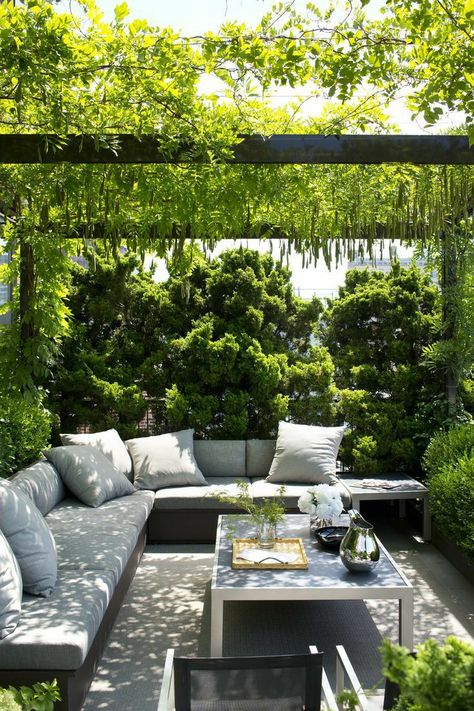 Garden Sitting Areas, Roof Garden Design, Terrace Garden Design, Terrace Decor, Courtyard Gardens Design, Rooftop Terrace Design, Rooftop Design, Back Garden Design, Outdoor Gardens Design