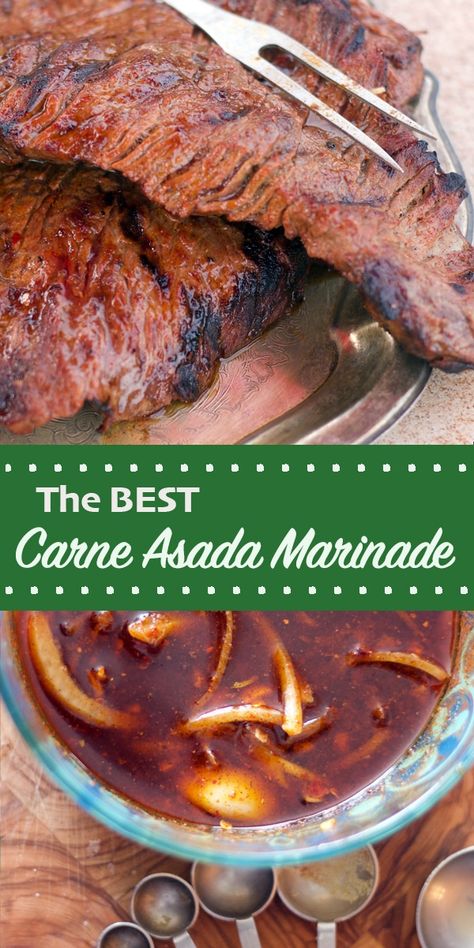 Get ready to make the best Carne Asada you've ever had. It all starts with this amazing Mexican Carne Asada Marinade. So grab some skirt steak and let's go! #carneasada #mexicancarneasada #hildaskitchenblog Mexican Carne Asada Marinade, Mexican Carne Asada, Carne Asada Recipes Marinade, Asada Marinade, Steak Marinades, Carne Asada Marinade, Carne Asada Recipes, Authentic Mexican Recipes, Asada Tacos