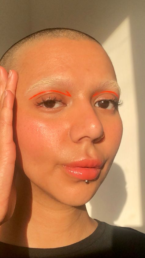 Floating eyeliner using water activated liners from @suva_beauty Water Activated Eyeliner Looks, Orange Graphic Liner, Floating Eyeliner, Water Activated Liner, Interesting Makeup, Suva Beauty, Orange Graphic, Graphic Eyeliner, Face Nails