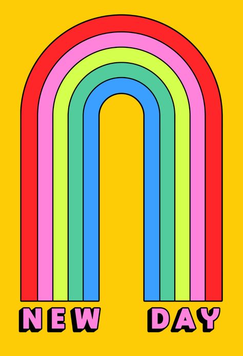 Rainbow Graphic, Rainbow Poster Aesthetic, Groovy Rainbow Background, Retro Rainbow Wall Art, Flower Power Art, Tyler Spangler, Louis Vuitton Pattern, Hippy Art, Rainbow Graphic Print T-shirt For Pride