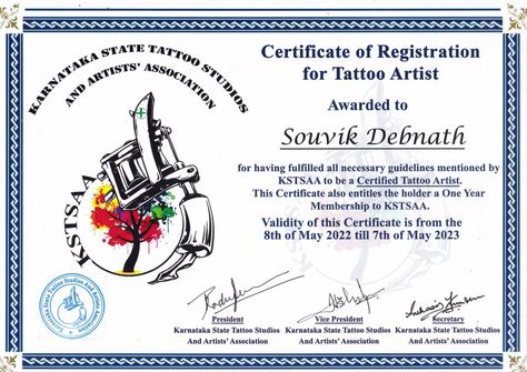 Tattoo Certificate, Biker Logo Design, State Tattoos, Biker Logo, Tattoo Logo, Certificate Design Template, Certificate Design, Custom Tattoo, Certificate Templates