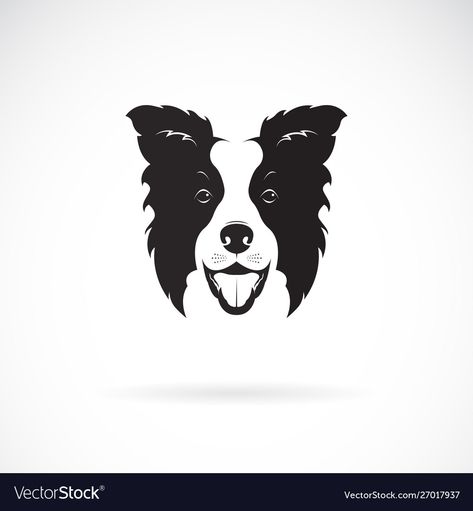 Border Collie Svg Free, Border Collie Drawing Easy, Border Collie Silhouette, Dog Ball Launcher, Border Collie Art, Dog Outline, Border Collie Puppies, Canine Art, Dog Ball