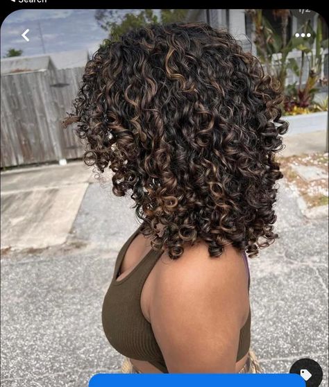 Natural Curly Hair With Highlights, Elegant Hair Color, Curly Hair With Highlights, Curly Highlights, Curly Hair Inspo, Highlights Curly, Dyed Curly Hair, Highlights Curly Hair, Brown Curls