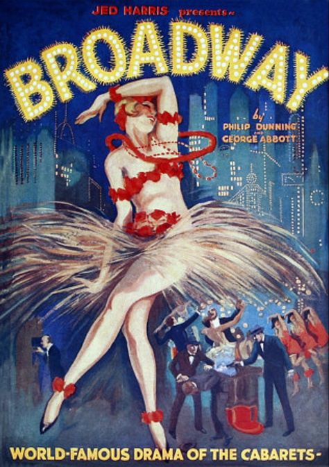 Vintage Broadway Theatre Posters | Vintage Poster - Jed Harris presents Broadway - 1926 Cabaret Theatre ... Broadway Poster, 1920s Poster, Broadway Posters, Chicago Poster, Art Musical, Vintage Theatre, Theatre Poster, Art Deco Posters, Film Prints